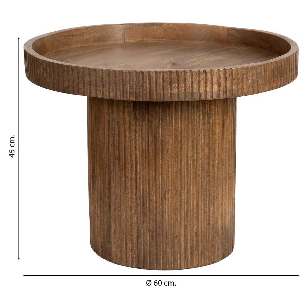 TISCH aus Holz, braun, 60x45cm - Dunkelbraun, Holz (60/60/45cm) - Wanderlust