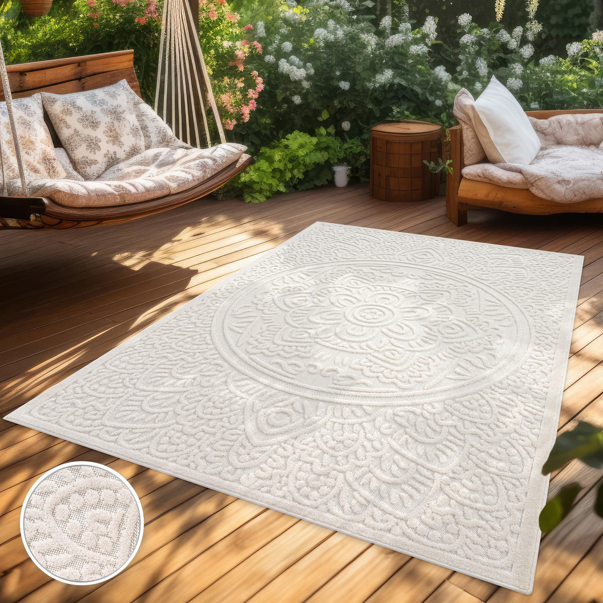 OUTDOORTEPPICH 120/160 cm Cotton 232 - Creme, Textil (120/160cm) - Paco Home
