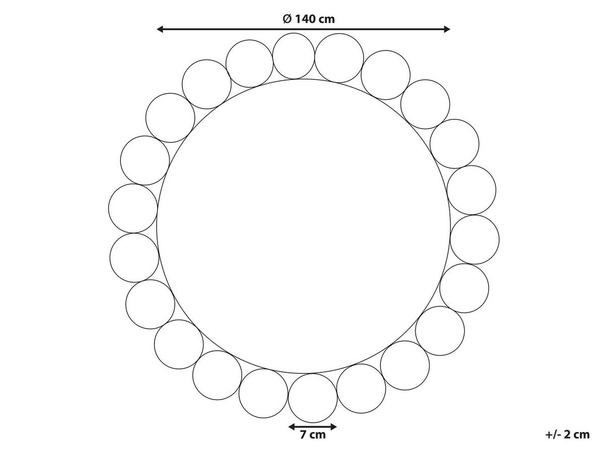 KURZFLOR-TEPPICH Vostan 140/140 cm - Naturfarben, Naturmaterialen (140/140cm) - Beliani