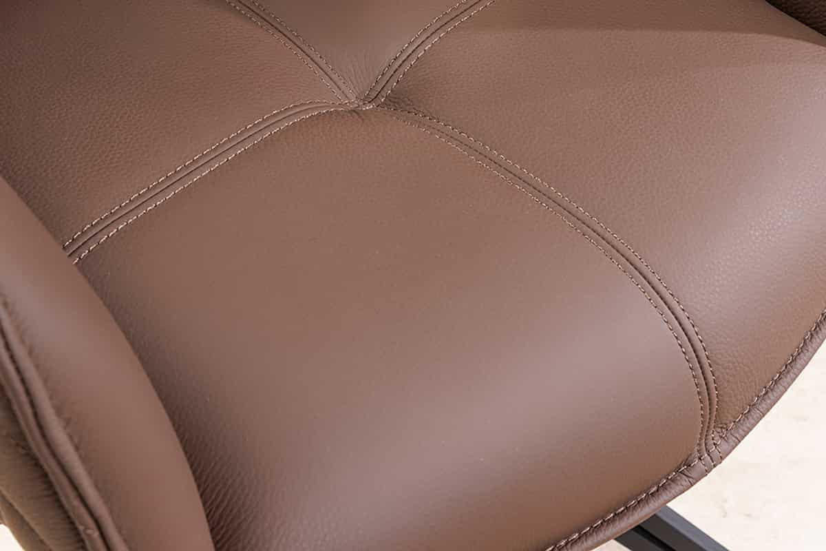 STUHL EUPHORIA Echtleder Braun 80 cm - Schwarz/Braun, Leder/Metall (58/82/60cm) - riess-ambiente