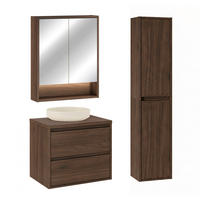 KOUPELNOVÝ NÁBYTEK 60cm Edmé 2er-Set Dřevo - hnědá, kompozitní dřevo (60/52.2/46cm) - Petits-meubles