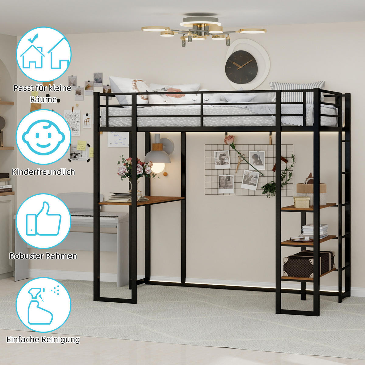 HOCHBETT Eisen Schwarz - Schwarz, Metall - Raumix