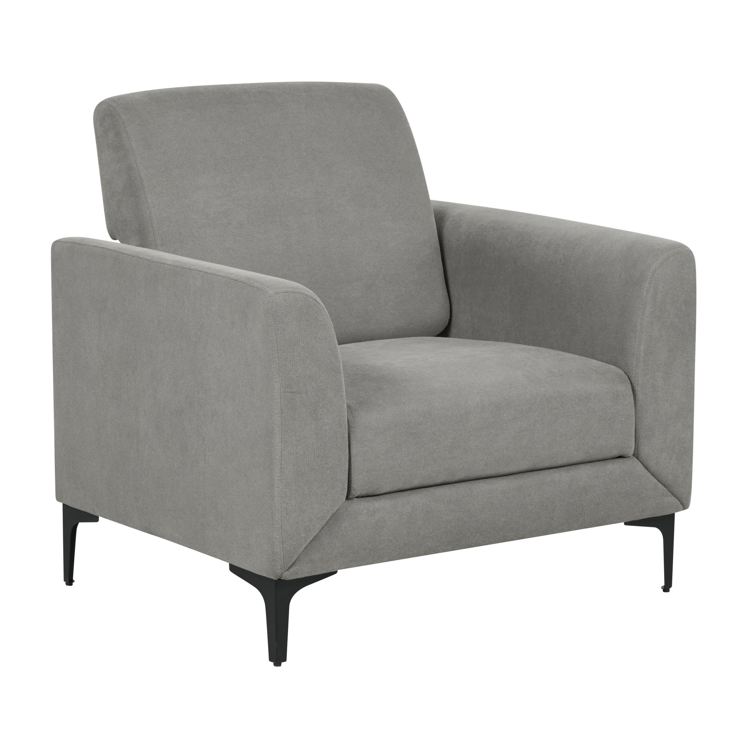 SESSEL grau Fenes - Schwarz/Grau, Textil (89/90/75cm) - Beliani