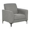 SESSEL grau Fenes - Schwarz/Grau, Textil (89/90/75cm) - Beliani