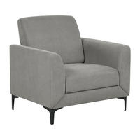 SESSEL grau Fenes - Schwarz/Grau, Textil (89/90/75cm) - Beliani
