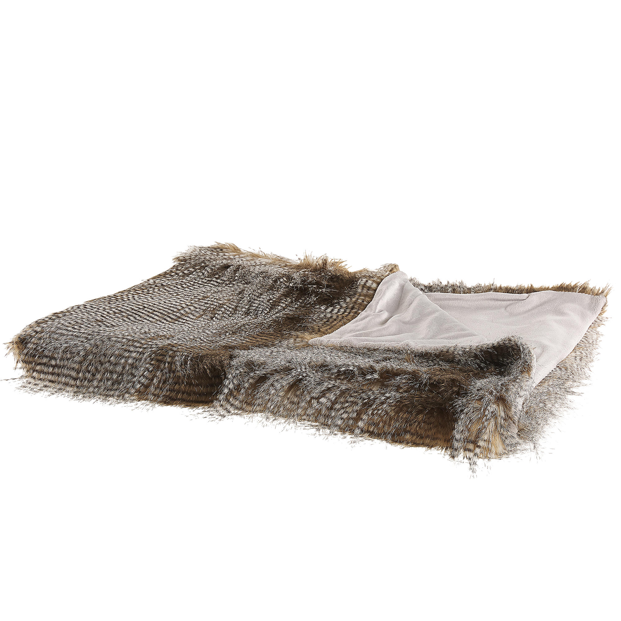 DECKE Dunkelbraun Asdad 180/220 cm - Dunkelbraun, Textil (180/220cm) - Beliani