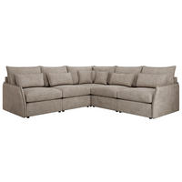 ECKSOFA VERSO L Beige Struktur - Beige/Schwarz, Kunststoff/Textil (270/270cm) - MKS