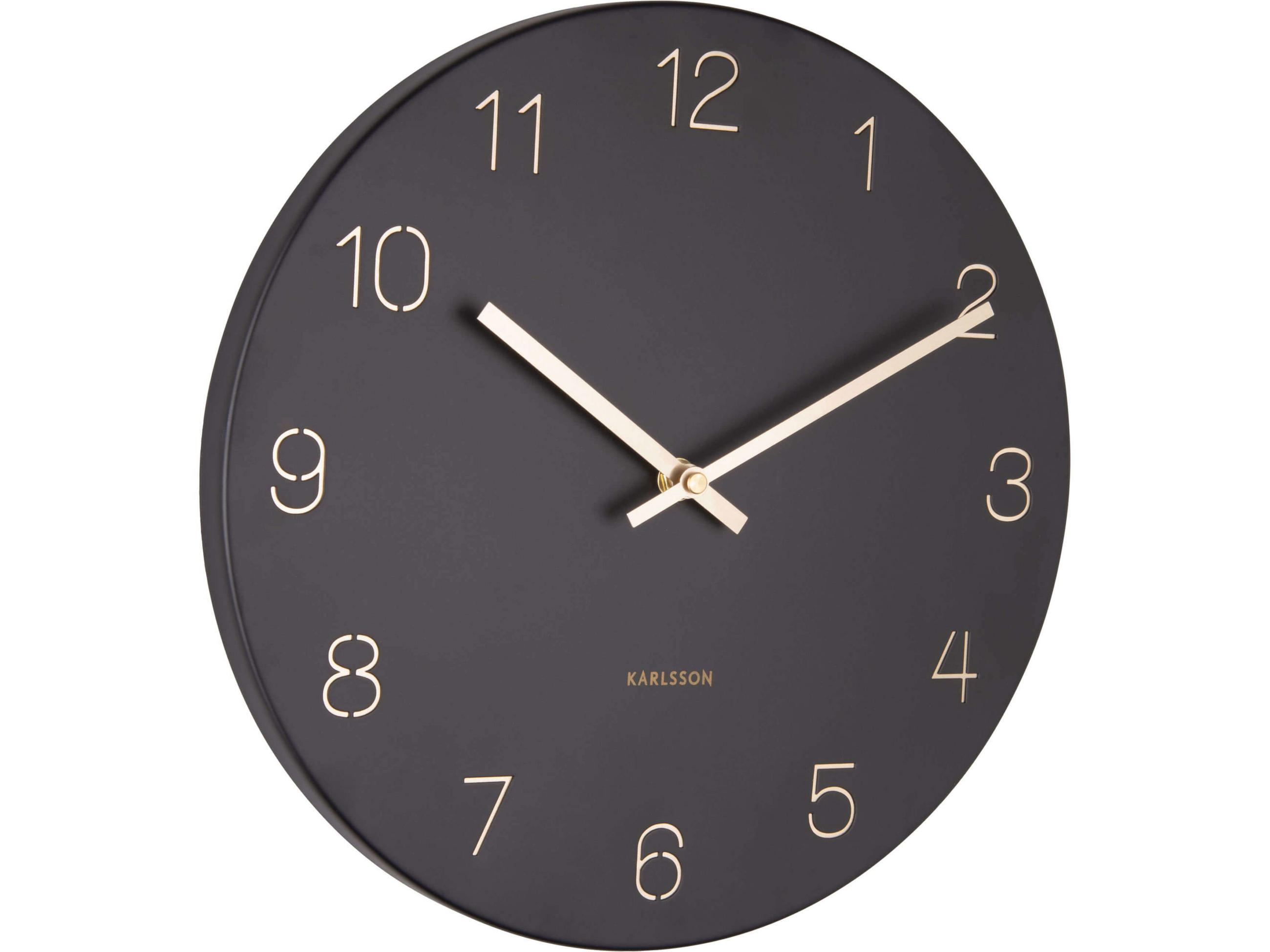 WANDUHR Schwarz 30x30cm - Schwarz, Metall (30/30/4cm) - ONZENO