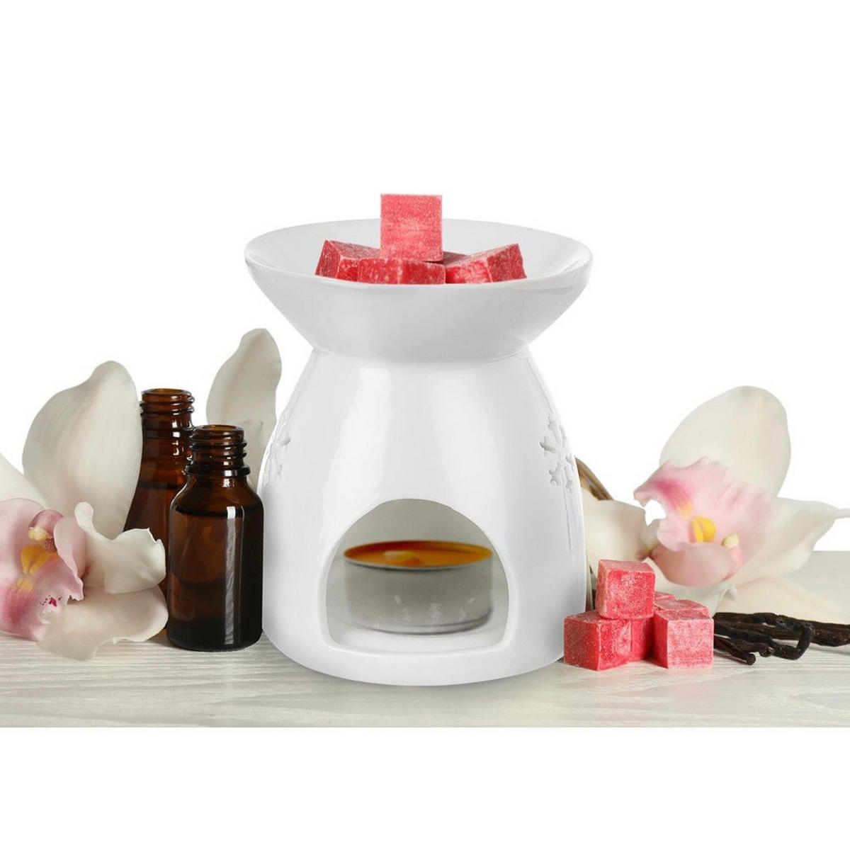 DUFTKAMIN Keramik weiß - Weiß, Keramik (10/11.5/10cm) - Orion 