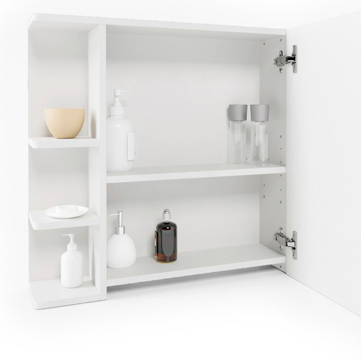 BADMÖBEL-SET Fynn Weiß 2 Teile - Weiß, Holzwerkstoff (60/54/32cm) - Vicco