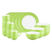 FRÜHSTÜCKS-SET Liberty Pure Colors Lime Green 18er Set - Grün, Keramik (1/1/1cm) - Seltmann Weiden