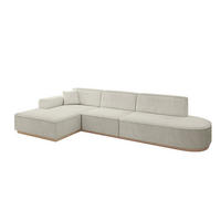 ECKSOFA Ottomane Links IREA-L2 - 327x165x80 cm Creme - Ecru/Creme, Holzwerkstoff/Textil (327/165cm) - ALTDECOR