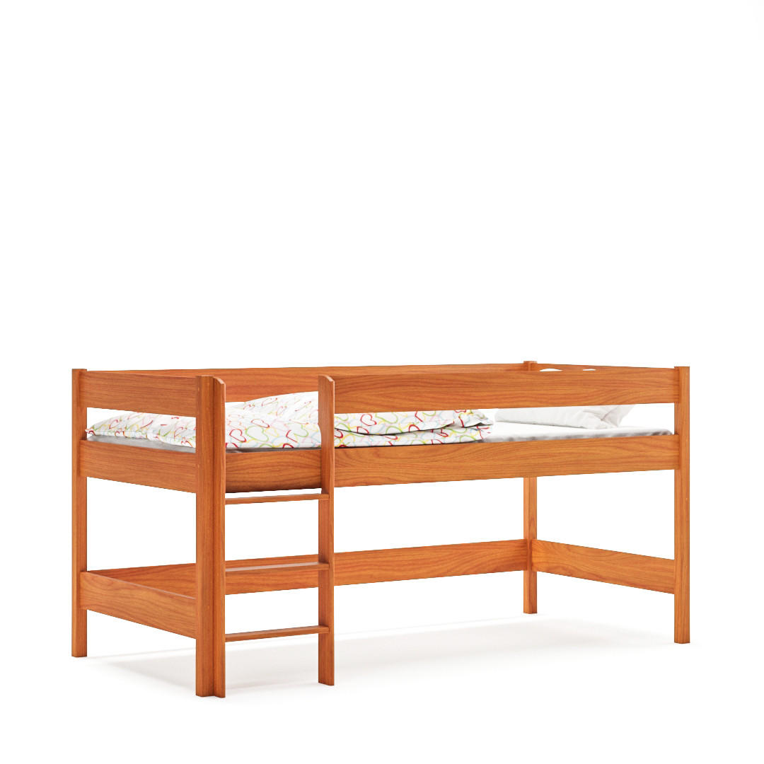 Lukdom Hochbett Braun 90x180 cm