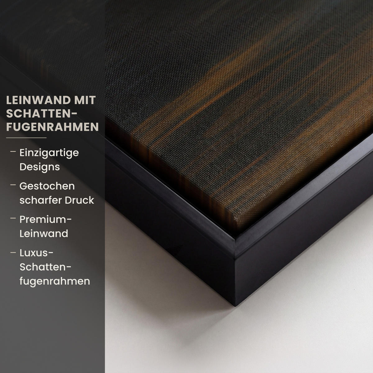 LEINWAND Bilder mit Rahmen - Bergkulisse mit goldenem Sonnenuntergang - 150x100 - Goldfarben, Textil (150/100cm) - MuchoWow