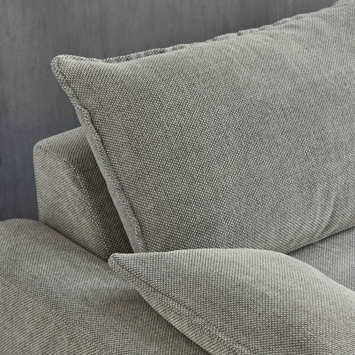 3-SITZER-SOFA, Stoff, Grau - Grau, Textil (97/88/205cm) - Oviala