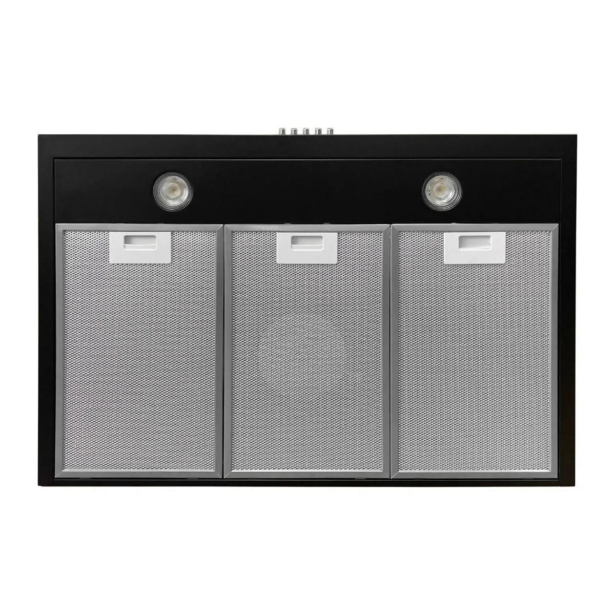 DUNSTABZUGSHAUBE GCH C 147 BL 7 N 70 cm Schwarz - Schwarz, Metall (70/87/47cm) - Gurari