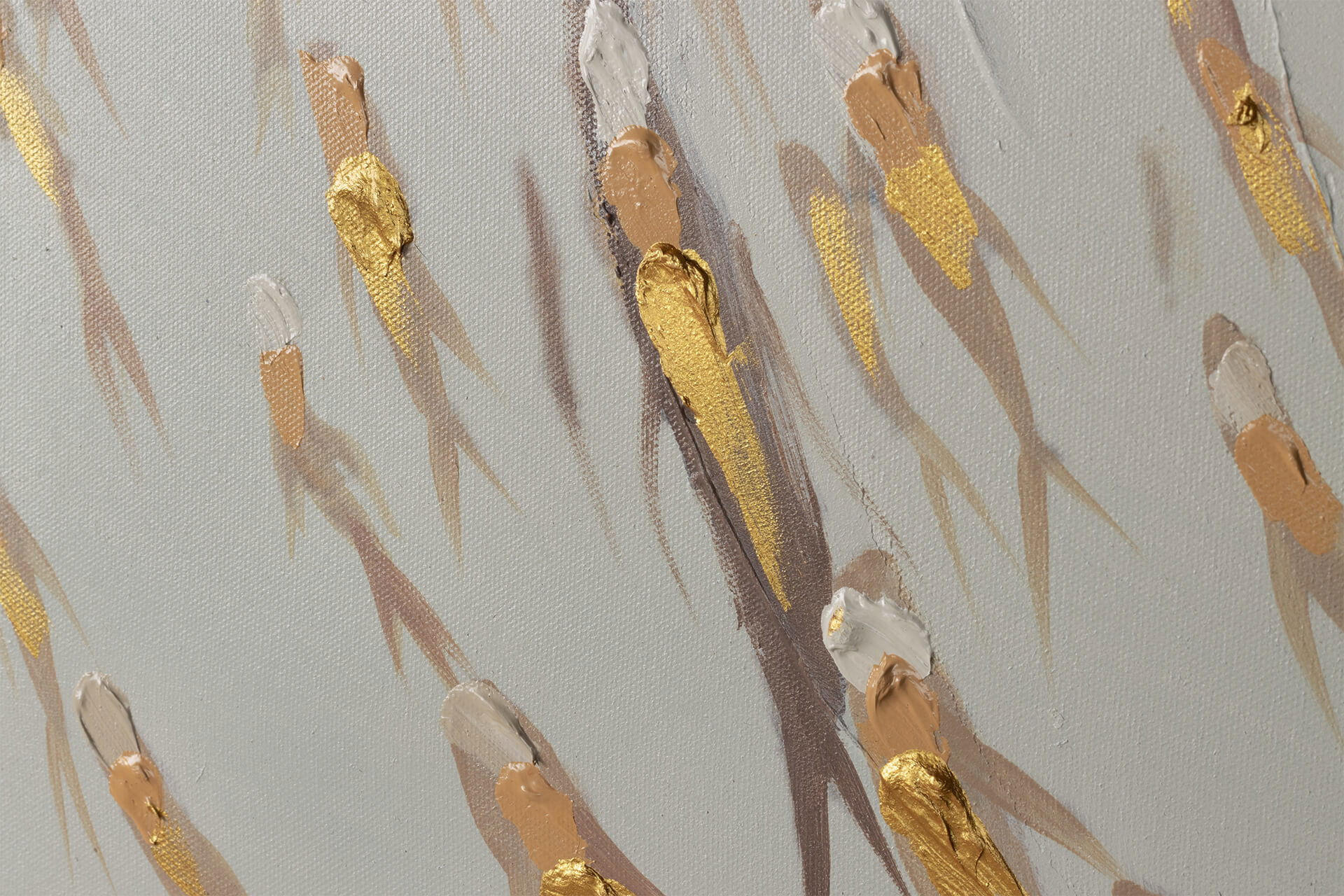 ÖLGEMÄLDE 140/70 cm - Beige/Goldfarben, Holz/Textil (2.2/70cm) - KUNSTLOFT