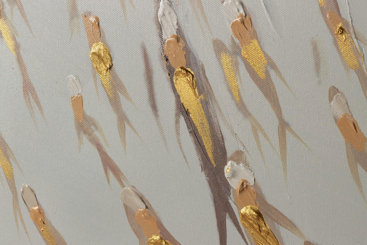 ÖLGEMÄLDE 140/70 cm - Beige/Goldfarben, Holz/Textil (2.2/70cm) - KUNSTLOFT