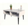 COUCHTISCH Isla Weiß-Schwarz 100/50/46 cm - Weiß, Holzwerkstoff (50/100/46cm) - Matkam Möbel