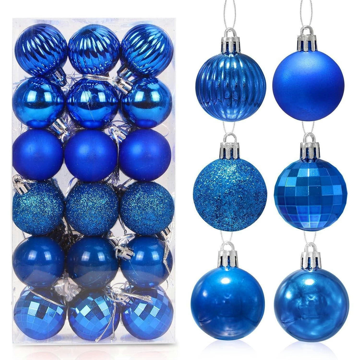 WEIHNACHTSKUGELN 36-teiliges Set Kunststoff Blau 4cm - Blau, Kunststoff (4/4/4cm)