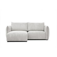 ECKSOFA TAUER 3-Sitzer, weiß - Schwarz/Weiß, Holzwerkstoff/Kunststoff (173/206cm) - Courtois Laville