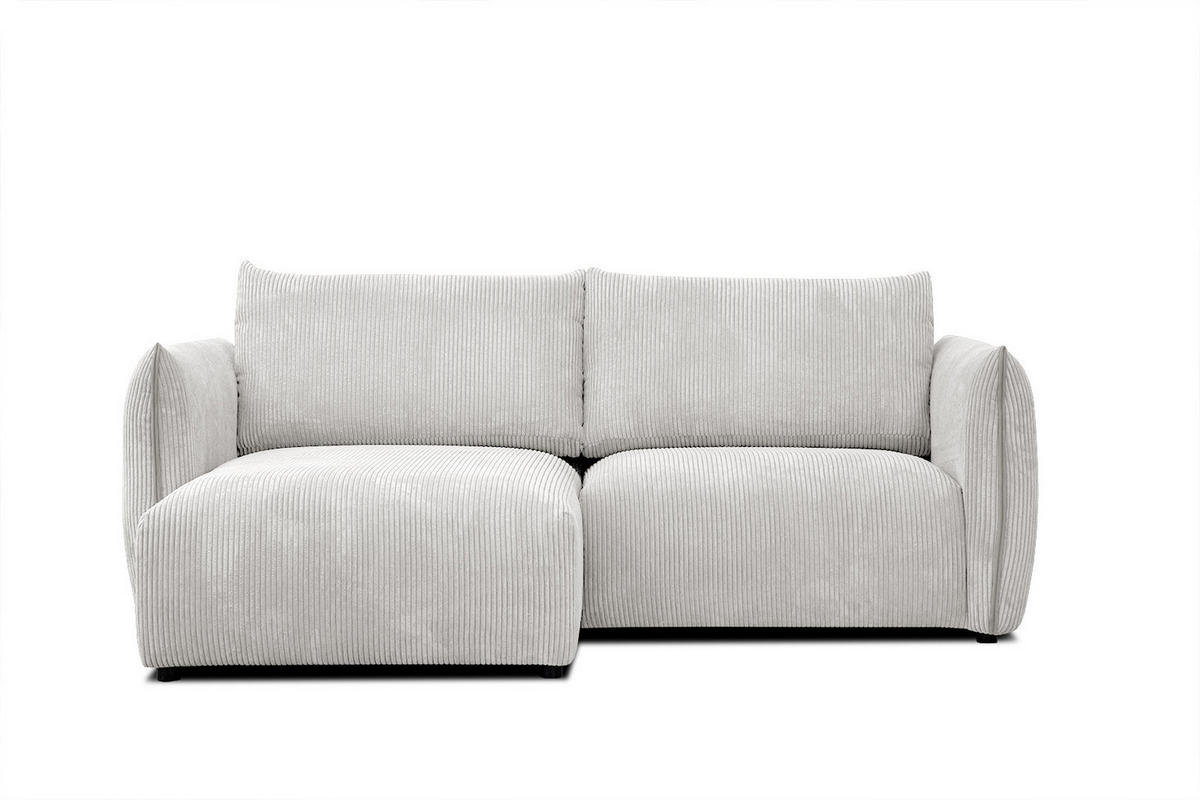 ECKSOFA TAUER 3-Sitzer, weiß - Schwarz/Weiß, Holzwerkstoff/Kunststoff (173/206cm) - Courtois Laville