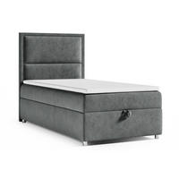 BOXBETT mit Bettkasten Trinity K-11 SINGLE Bonellfederkern inkl. Topper - Graphitfarben, Holz/Holzwerkstoff (70/200cm) - Best For Home