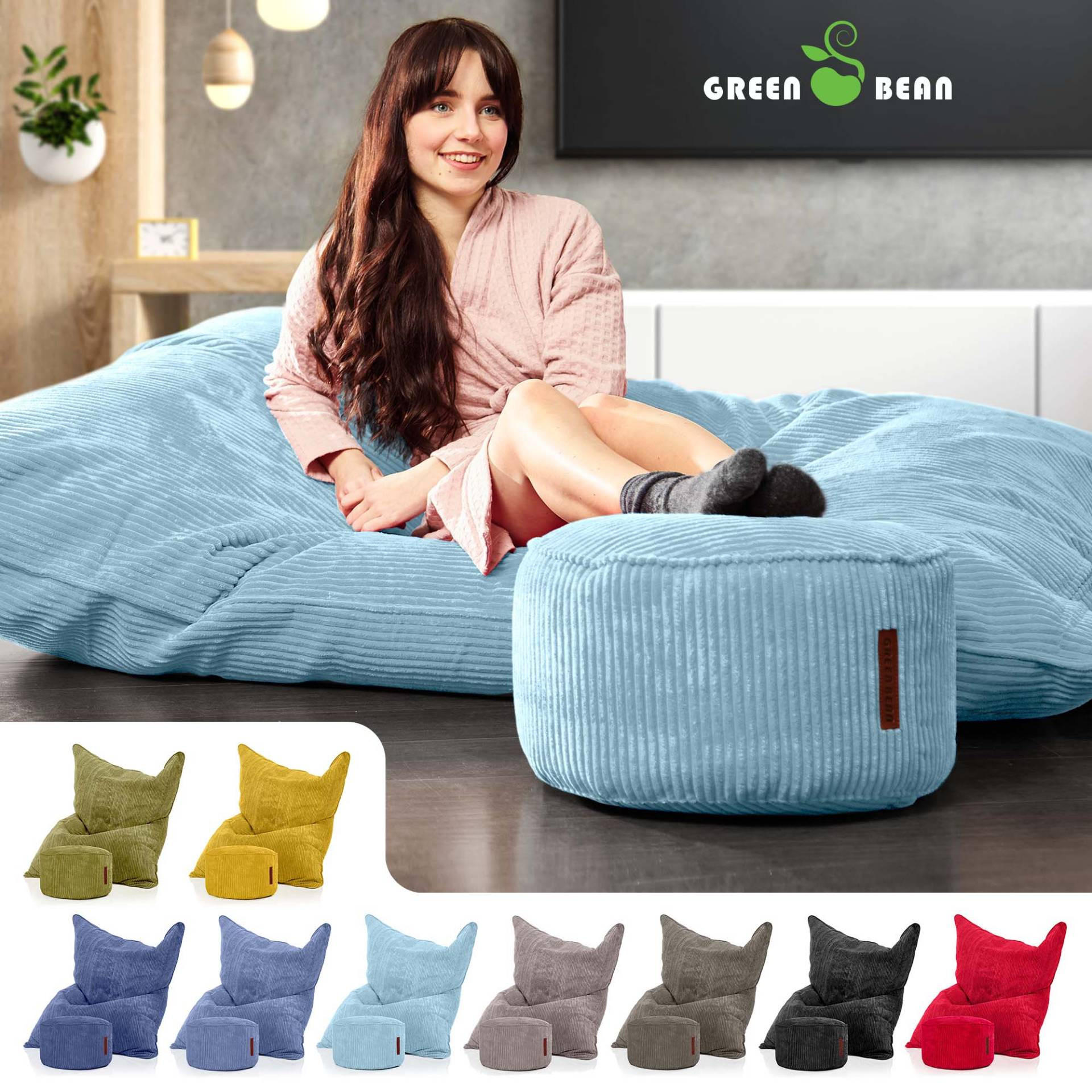 Thumbnail - Green Bean Sitzsack, Hellblau, Textil, Füllung: Styroporkugeln, Rechteckig, 140x25x180 cm, Hergestellt in Deutschland, W...