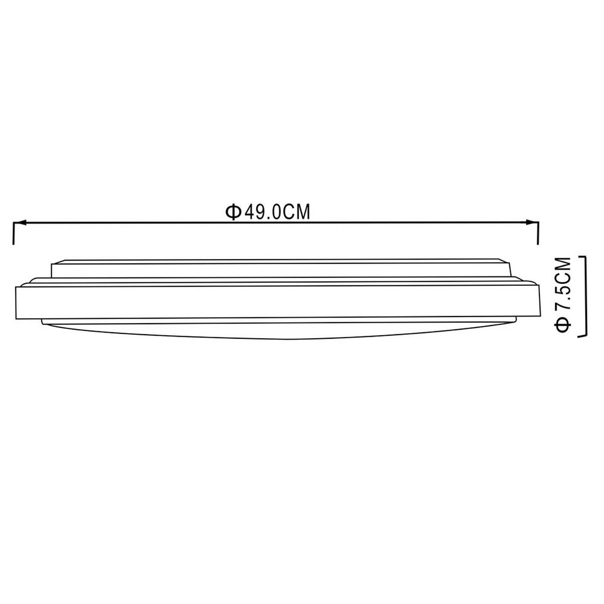 LED DECKENLEUCHTE Kalle Weiß Metall - Weiß, Metall (49/49/7.5cm) - Globo Lighting