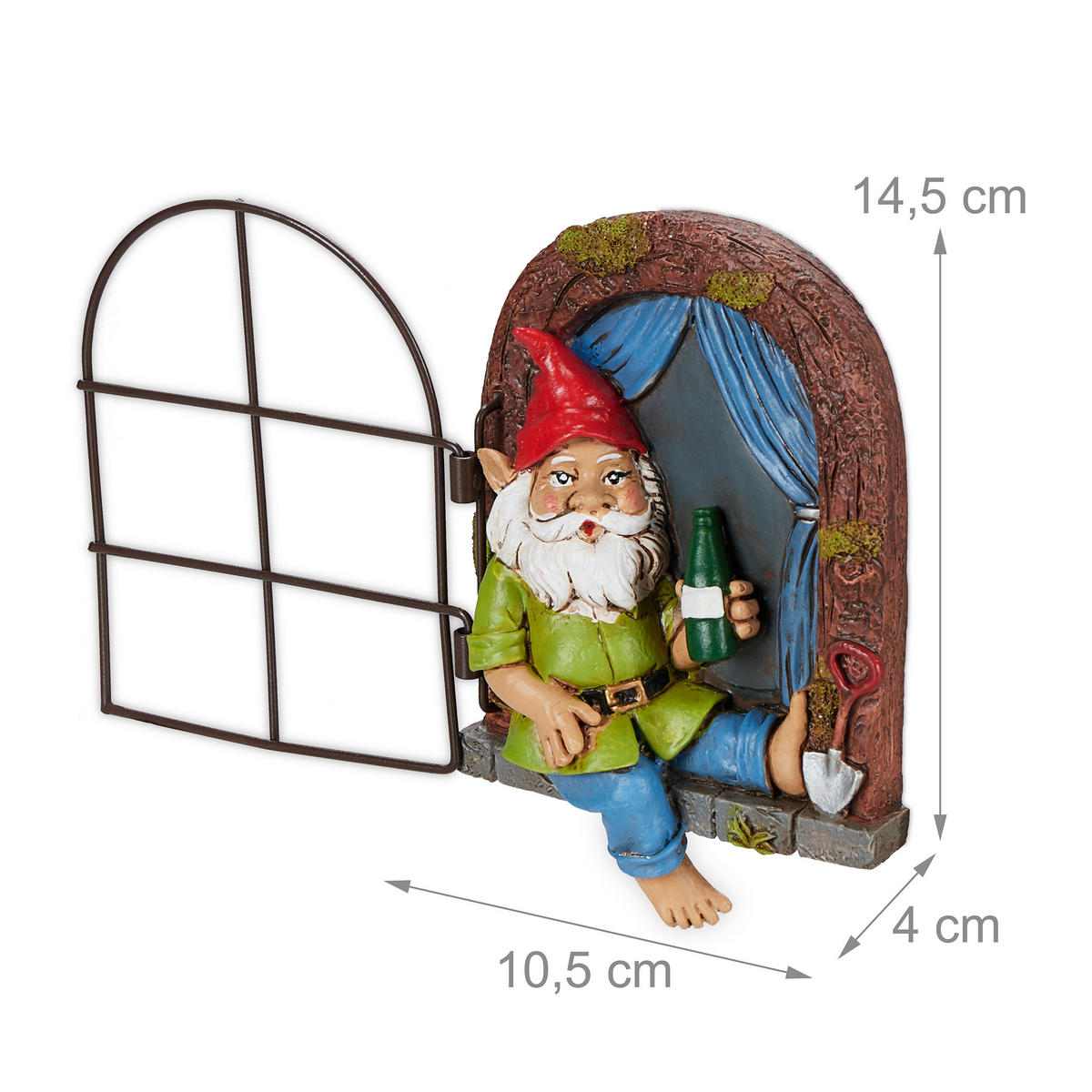 ZWERG Fenster - Multicolor, Kunststoff/Metall (10.5/14.5/4cm) - Relaxdays