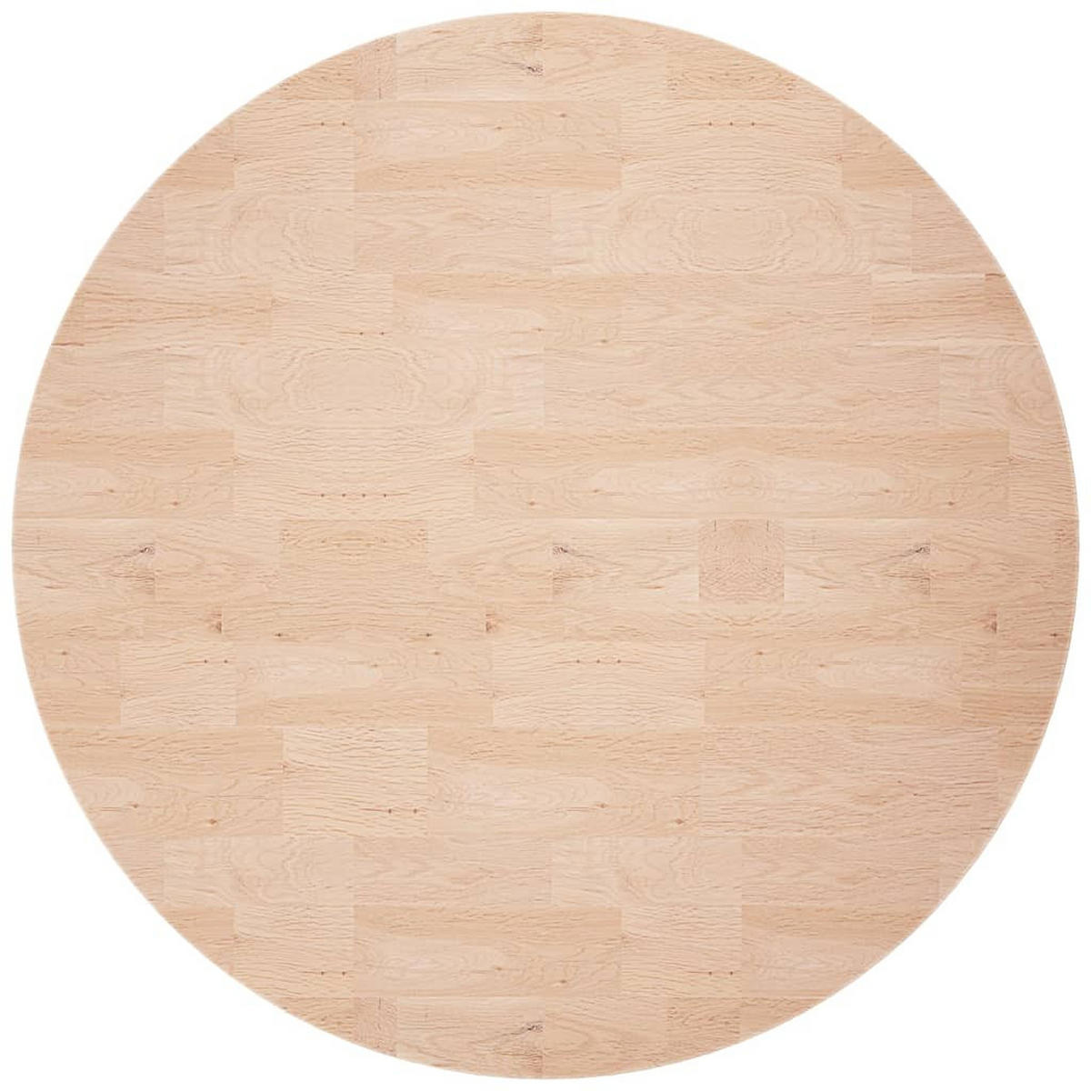 RUNDE Tischplatte Ø80/4 Cm Unbehandeltes Massivholz Eiche - Braun, Holz (80/80/4cm) - vidaXL