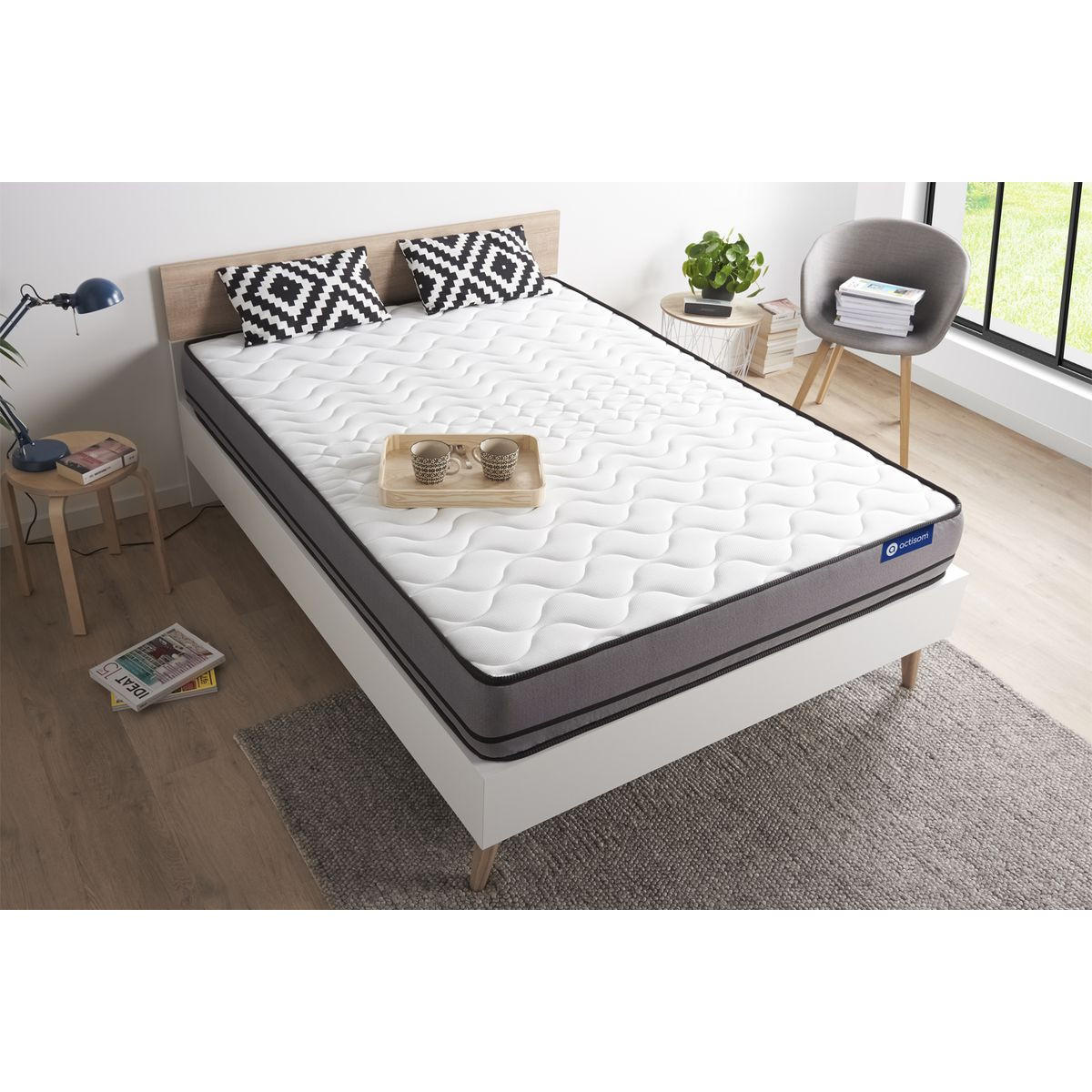 MATRATZE Actilatex night Latex und Memory-Schaum 100 x 200 cm h4 - Weiß, Textil (100/200cm) - ACTISOM
