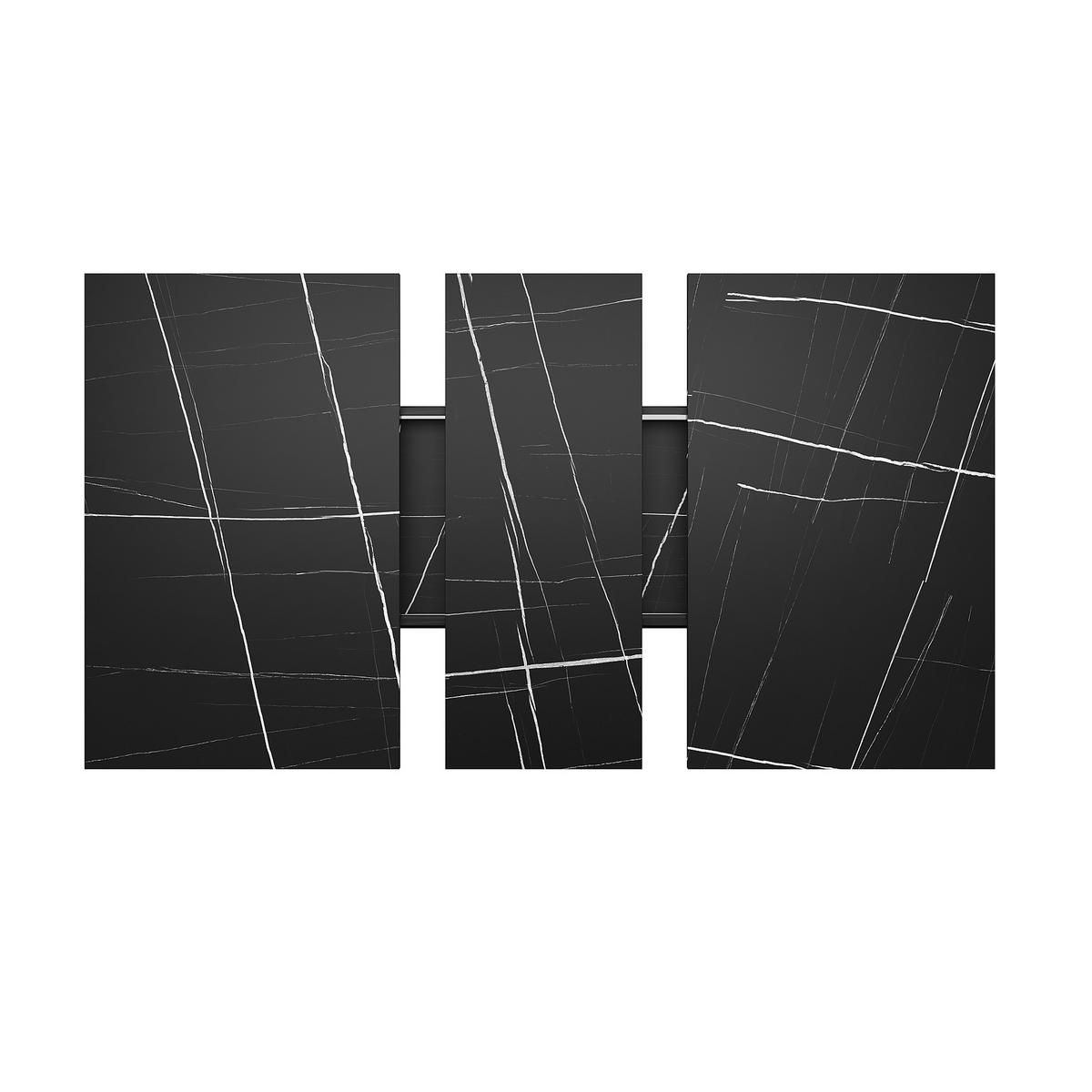 AUSZIEHTISCH Schwarz 120-160/80/76 cm - Schwarz, Holz (80/120/75cm) - PANGIVO