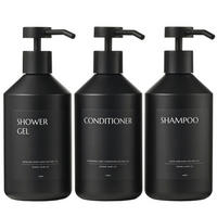 SEIFENSPENDER Set 3-teilig Schwarz 500 ml - Schwarz, Kunststoff (8.6/23/20cm)
