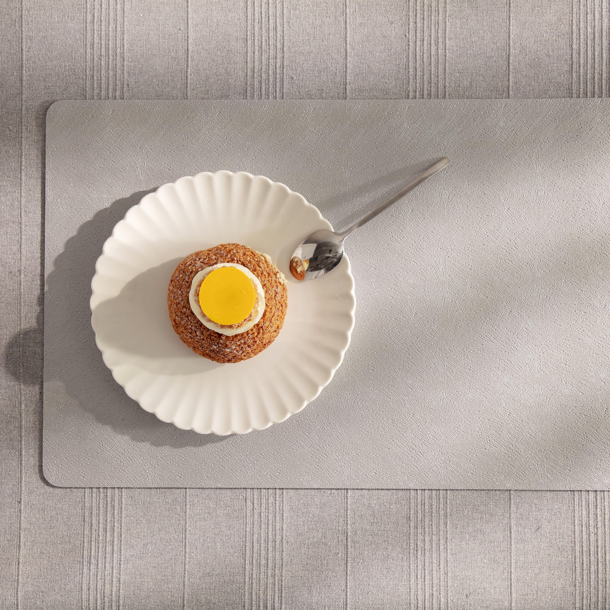 DEKORATIVES TISCHSET Bowena - Grau, Kunststoff (30/45/1cm) - home&you