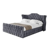 POLSTERBETT mit Bettkasten, Fußteil und Lattenrost, Boxbett ohne Matratze - MODY-Z 180x200 Dunkelgrau - Dunkelgrau, Holzwerkstoff/Textil (180/200cm) - ALTDECOR