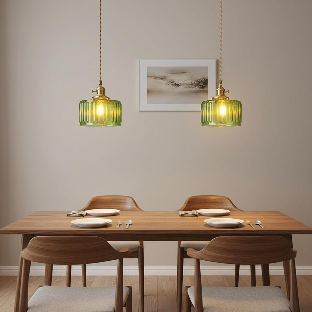 PENDELLEUCHTE Glas & Vintage, E27 Energieklasse E - Smaragdgrün, Glas (18/19/18cm) - Authentics