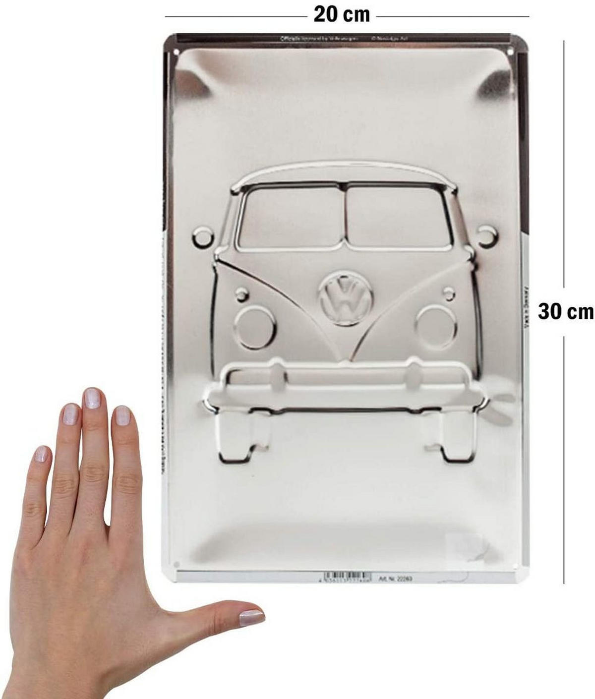 BLECHSCHILD 20/30 cm Volkswagen VW Bulli Good In Shape - Multicolor, Metall (20/30/0.2cm) - Nostalgic-Art