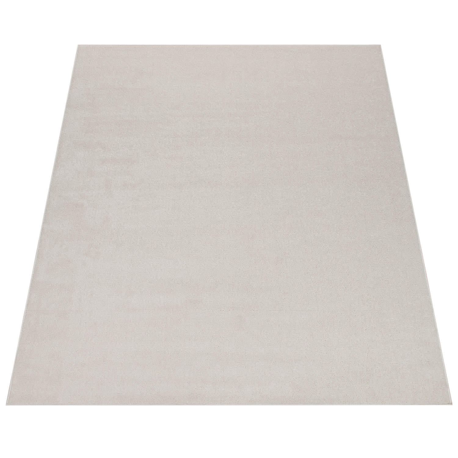 KURZFLORTEPPICH Waschbar, einfarbig, Creme, 160 x 220 cm - Beige, Textil (160/220cm) - KADIMA DESIGN