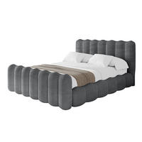 POLSTERBETT mit Bettkasten, Fußteil und Lattenrost, Bett mit Matratze H3/H4 - SORA-Z 180x200 Dunkelgrau - Anthrazit, Holzwerkstoff/Textil (180/200cm) - ALTDECOR