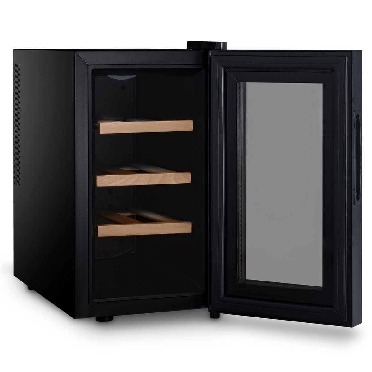 WEINKÜHLSCHRANK AGE8 Schwarz, 8 Flaschen - Schwarz, Metall (26/47/49.5cm) - HKoenig