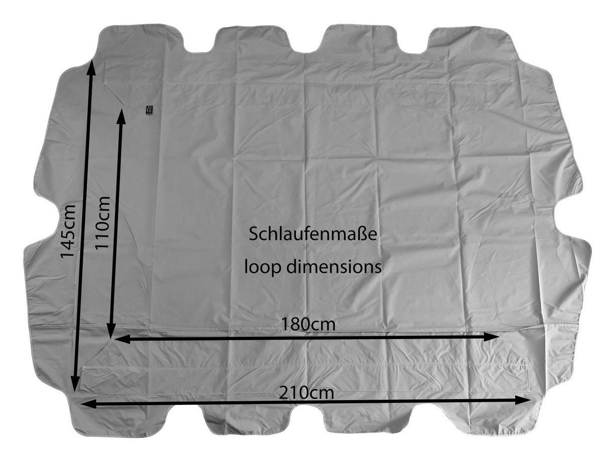 ERSATZDACH Hollywoodschaukel 145x210 cm Bordeaux - Bordeaux, Textil (145/18/210cm) - QUICK STAR