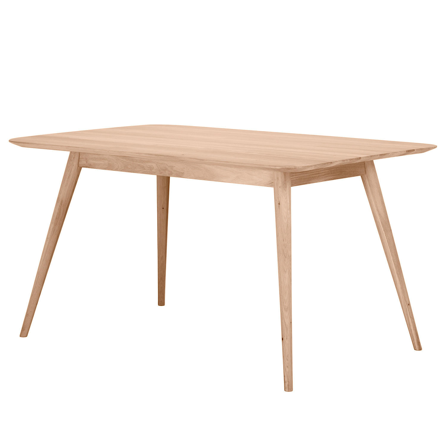 ESSTISCH - Massivholz - Eichefarben, Holz (90/140/75cm) - home24