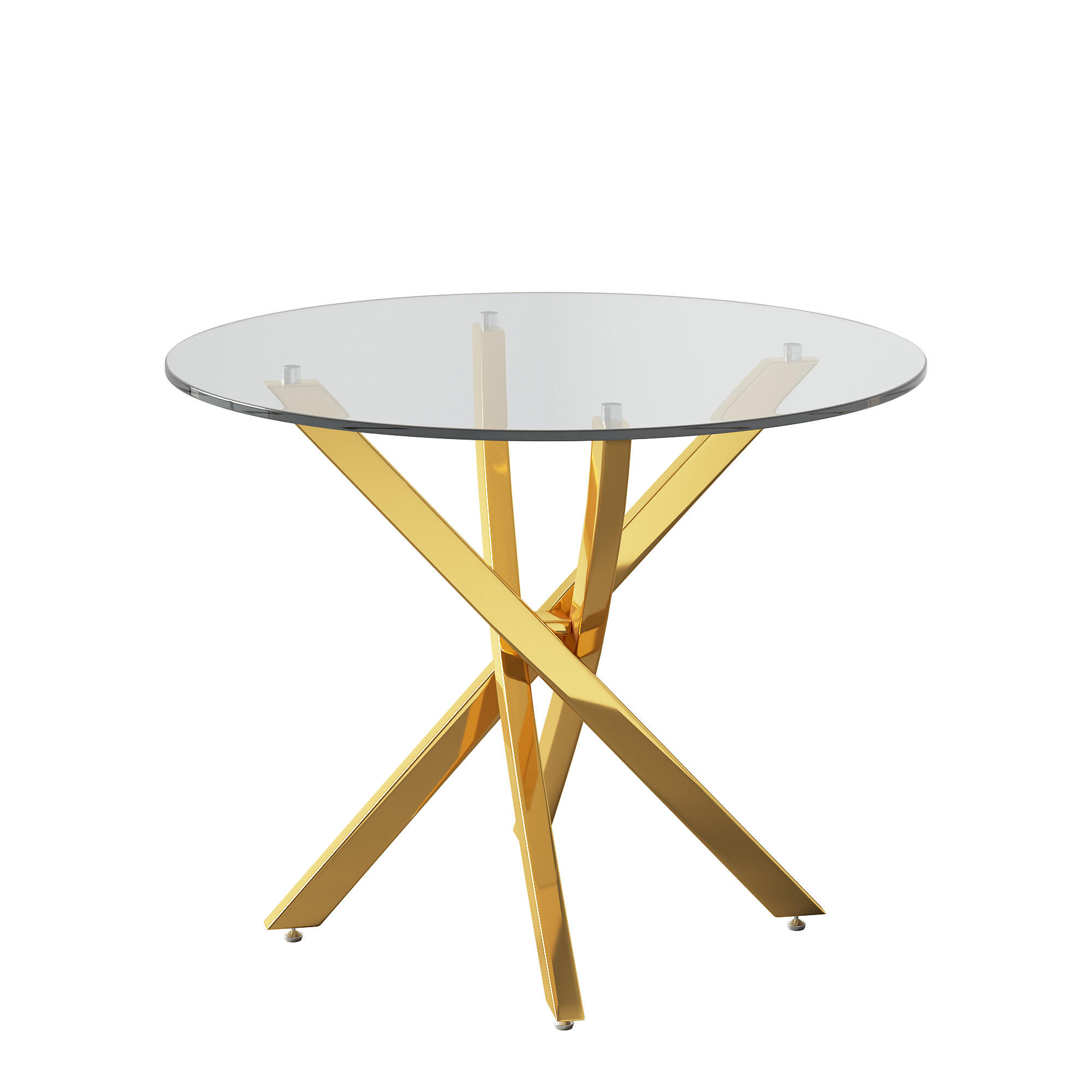 ComfortXL Esstisch Transparent 80x75x80 cm
