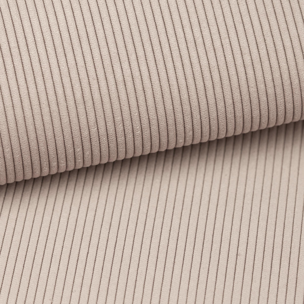 SOFA beige Cord-Stoff 202 x 361 cm, Wohnlandschaft U-Form - Beige/Schwarz, Holz/Textil (361/87/202cm) - Inn.Furn