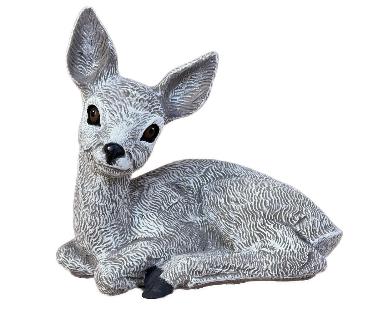 STEINFIGUR Reh naturgetreu, massiv - Grau, Stein (26/23/16cm) - stoneandstyle