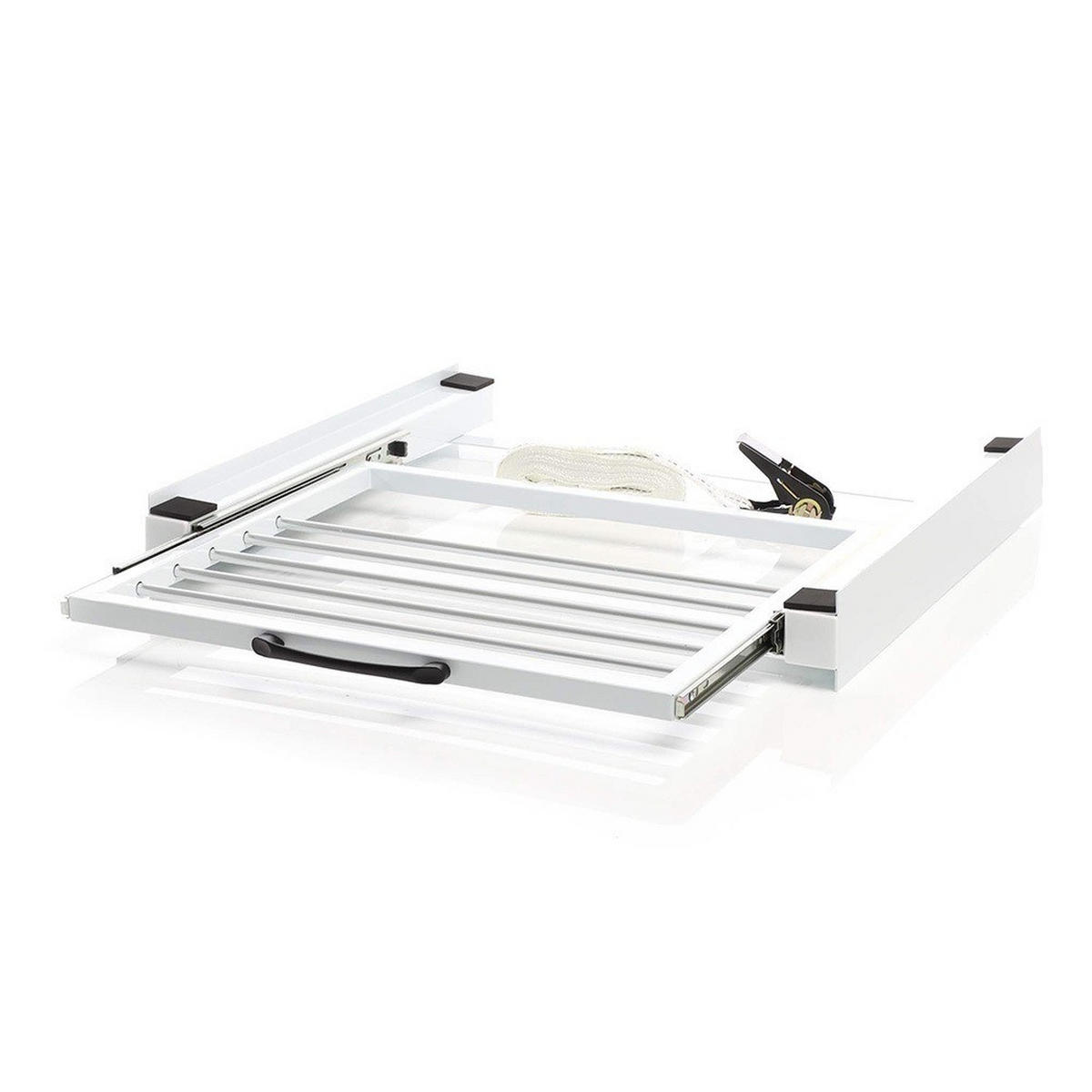 STAPELBAUSATZ für Waschmaschine und Trockner mit Wäscheständer - Weiß, Metall (55/7.5/60cm) - IVOL