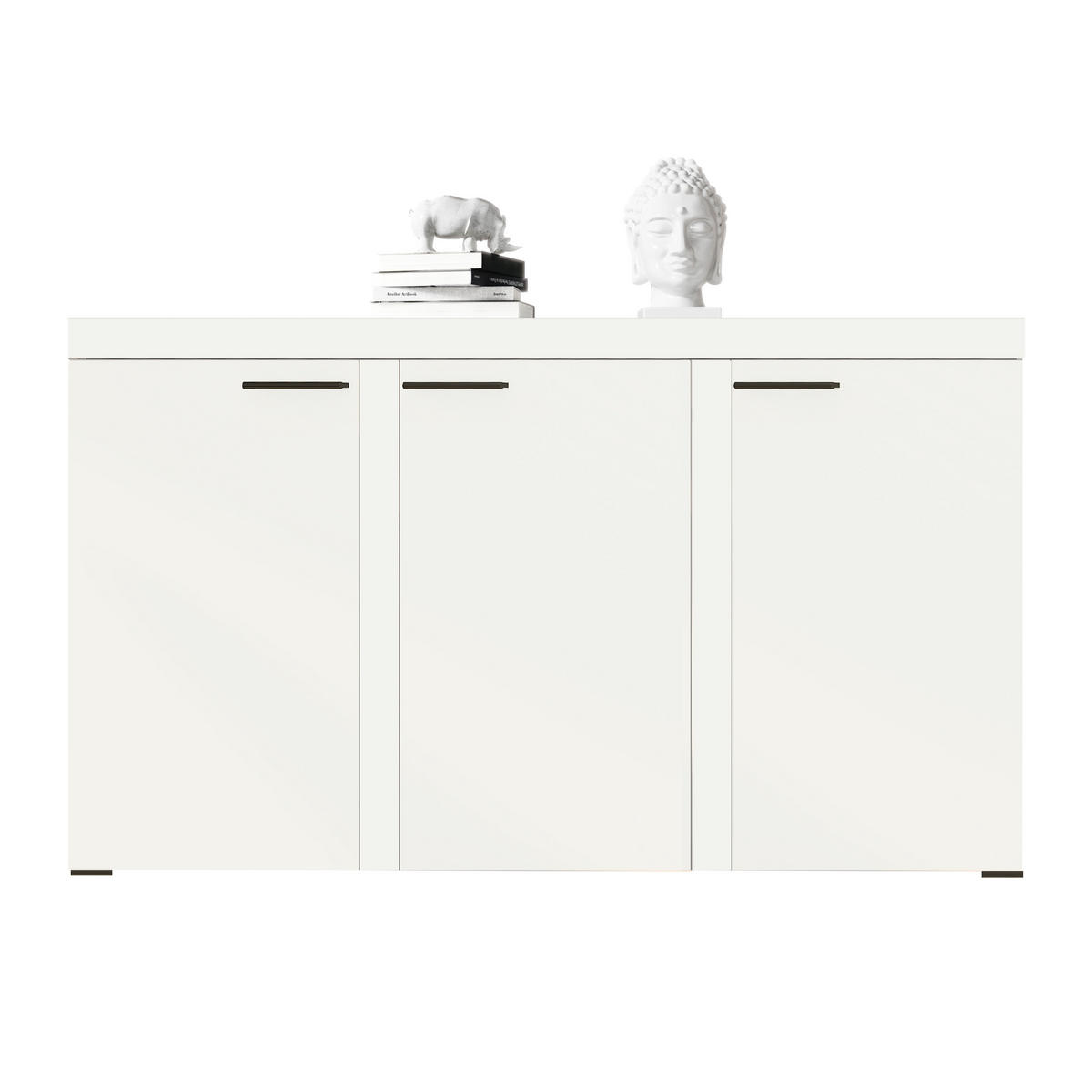 SIDEBOARD Spacoro 3D Weiß 148,8/82/40,3 cm – Wohnzimmer Kommode Stilvolle, Modern - Weiß, Holzwerkstoff/Kunststoff (149/82/40cm) - AX Living