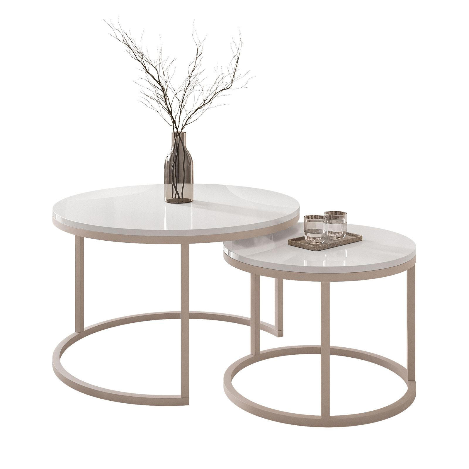 COUCHTISCH CIRI 2-in-1 KASCHMIR - Beige, Holzwerkstoff (70/70/48cm) - Lookway
