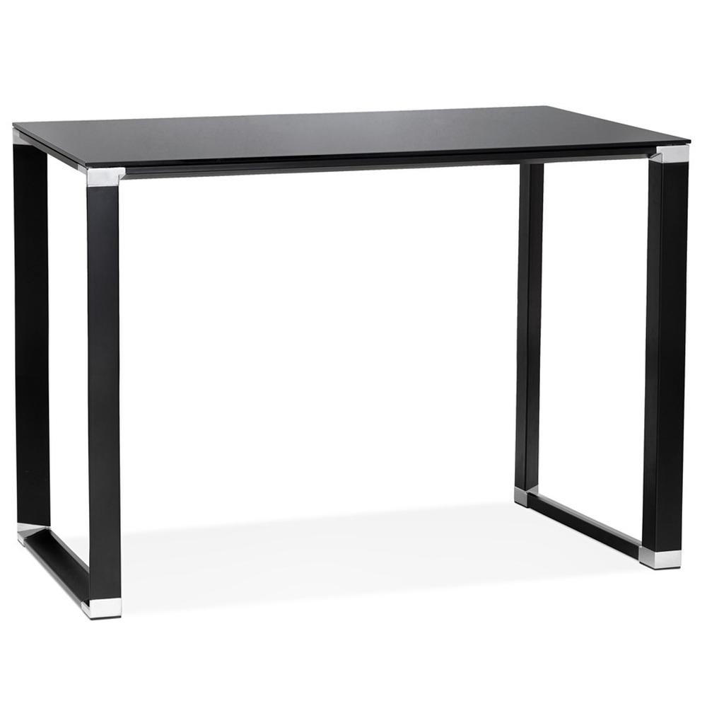 HOCHTISCH Glas Metall Multifunktional KERIX, Schwarz 140x70x101 cm - Schwarz, Glas/Metall (70/140/101cm) - KADIMA DESIGN